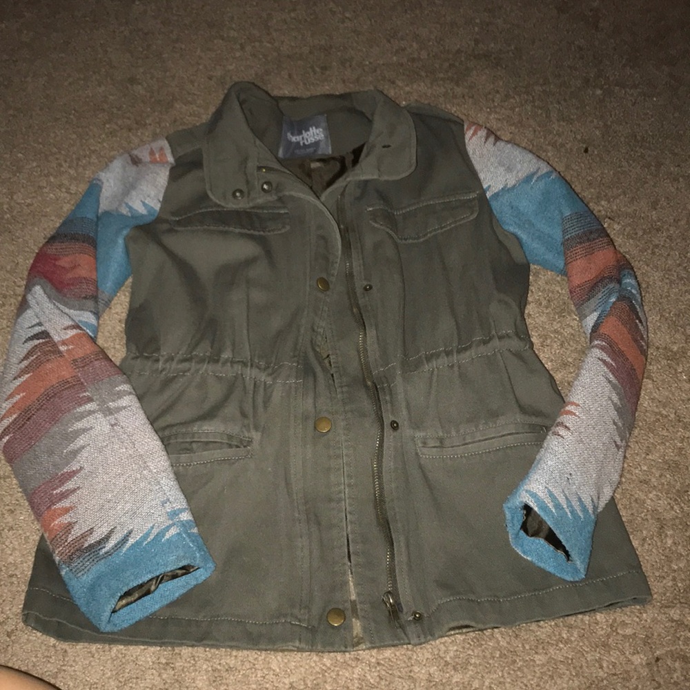 Aztec sleeve military jacket